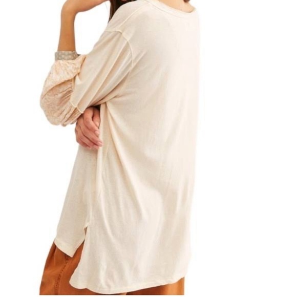 FREE people jade Boho mixed media blouse - Picture 14 of 14